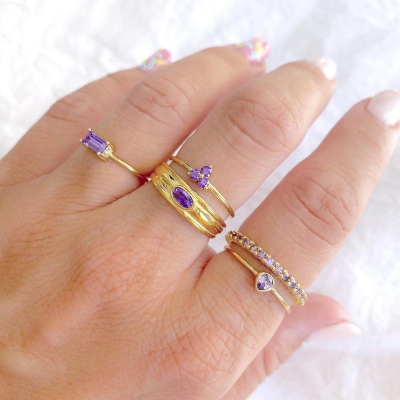 Anillo Kesi Pourpre Silver