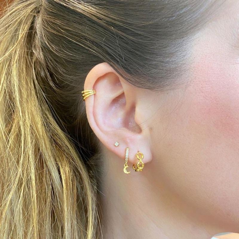 Pendientes Saite Silver